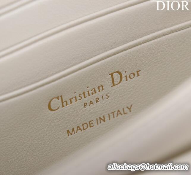 Popular Style Dior My Dior Mini Bag in Black Cannage Lambskin 0980 White 2024