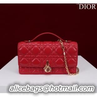 Good Product Dior My Dior Mini Bag in Cannage Lambskin 0980 Red 2024