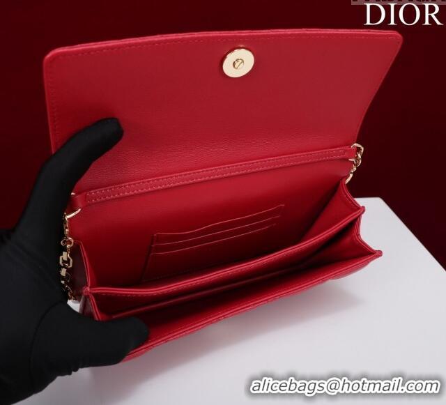 Good Product Dior My Dior Mini Bag in Cannage Lambskin 0980 Red 2024