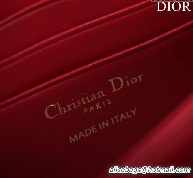 Good Product Dior My Dior Mini Bag in Cannage Lambskin 0980 Red 2024