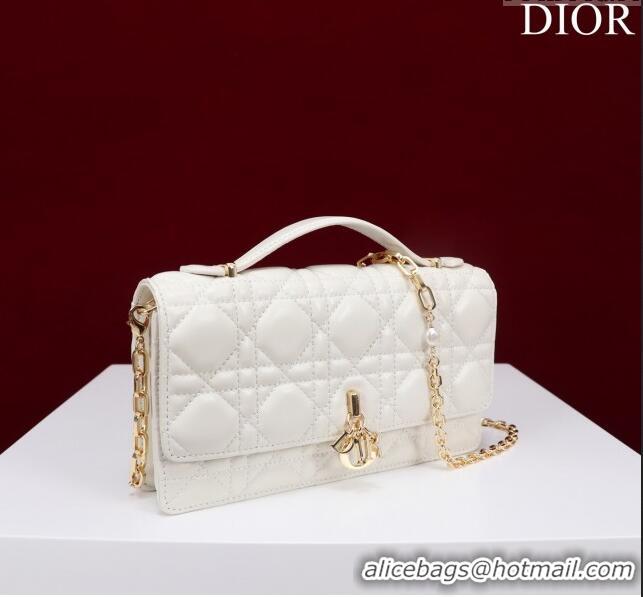 Low Cost Dior My Dior Mini Bag in Cannage Lambskin 0980 White 2024