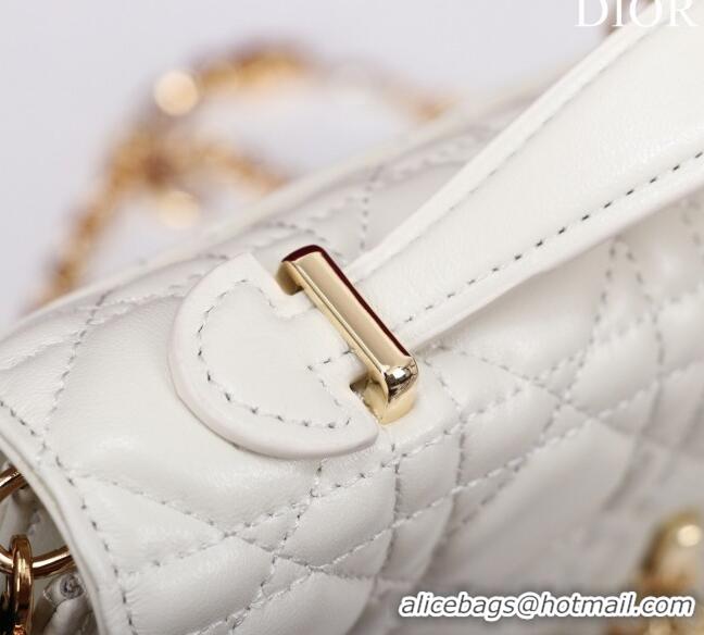 Low Cost Dior My Dior Mini Bag in Cannage Lambskin 0980 White 2024