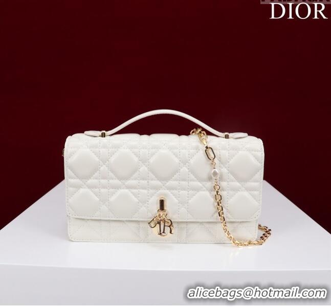 Low Cost Dior My Dior Mini Bag in Cannage Lambskin 0980 White 2024