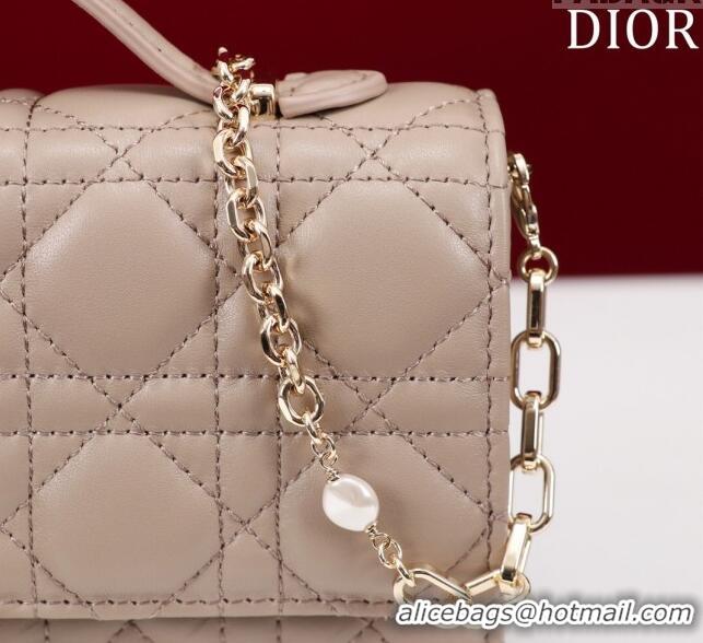 Reasonable Price Dior My Dior Mini Bag in Warm Cannage Lambskin 0980 Taupe 2024