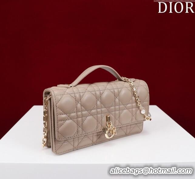 Reasonable Price Dior My Dior Mini Bag in Warm Cannage Lambskin 0980 Taupe 2024