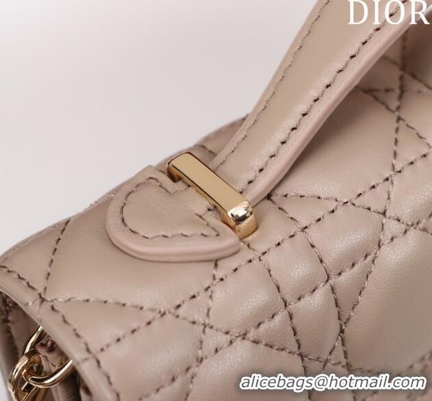 Reasonable Price Dior My Dior Mini Bag in Warm Cannage Lambskin 0980 Taupe 2024