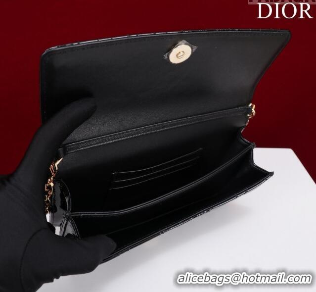 Inexpensive Dior My Dior Mini Bag in Patent Cannage Calfskin 0980 Black 2024