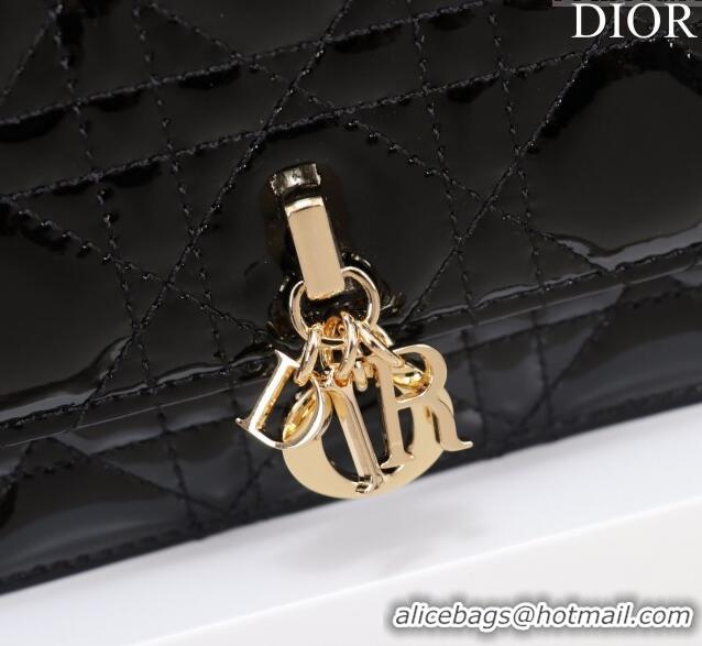 Inexpensive Dior My Dior Mini Bag in Patent Cannage Calfskin 0980 Black 2024