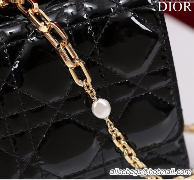 Inexpensive Dior My Dior Mini Bag in Patent Cannage Calfskin 0980 Black 2024