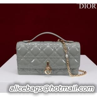 Reasonable Price Dior My Dior Mini Bag in Patent Cannage Calfskin 0980 Grey 2024