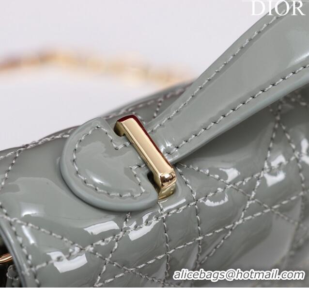 Reasonable Price Dior My Dior Mini Bag in Patent Cannage Calfskin 0980 Grey 2024