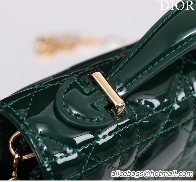 Reasonable Price Dior My Dior Mini Bag in Patent Cannage Calfskin 0980 Green 2024