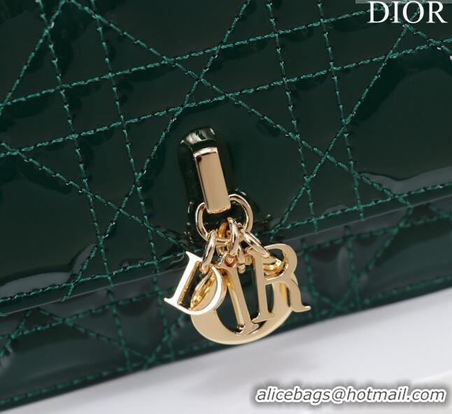 Reasonable Price Dior My Dior Mini Bag in Patent Cannage Calfskin 0980 Green 2024