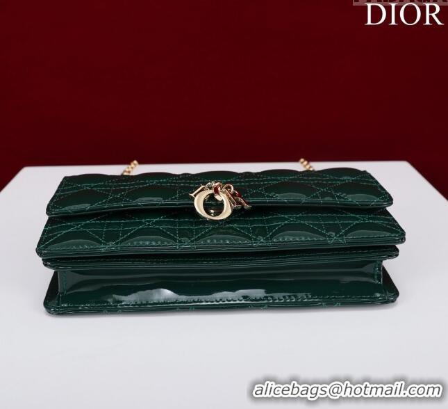 Reasonable Price Dior My Dior Mini Bag in Patent Cannage Calfskin 0980 Green 2024