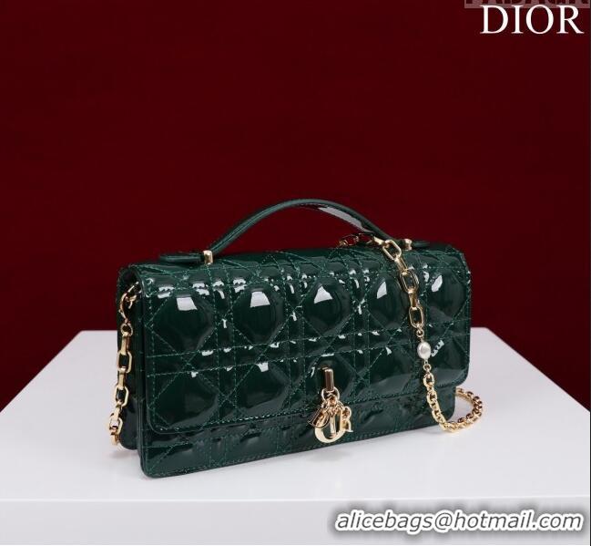 Reasonable Price Dior My Dior Mini Bag in Patent Cannage Calfskin 0980 Green 2024