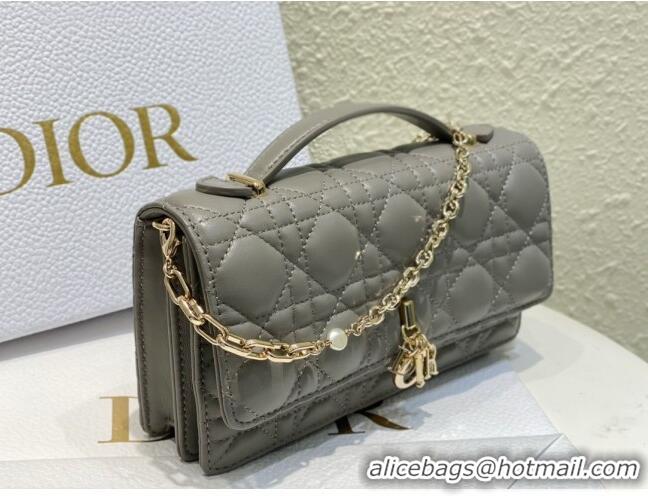 Reasonable Price Dior My Dior Mini Bag in Cannage Lambskin 0980 Grey 2024