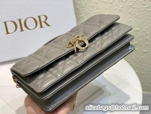 Reasonable Price Dior My Dior Mini Bag in Cannage Lambskin 0980 Grey 2024