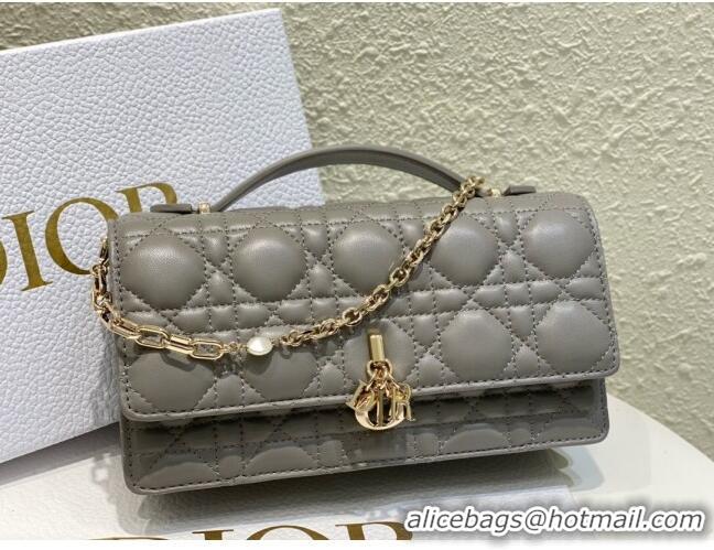 Reasonable Price Dior My Dior Mini Bag in Cannage Lambskin 0980 Grey 2024