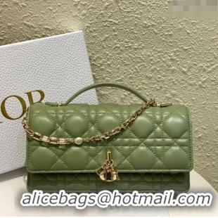 Reasonable Price Dior My Dior Mini Bag in Cannage Lambskin 0980 Green 2024