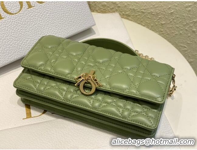 Reasonable Price Dior My Dior Mini Bag in Cannage Lambskin 0980 Green 2024