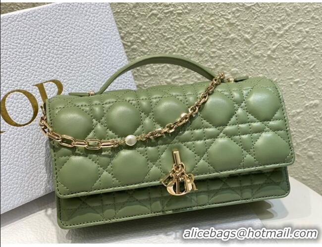 Reasonable Price Dior My Dior Mini Bag in Cannage Lambskin 0980 Green 2024