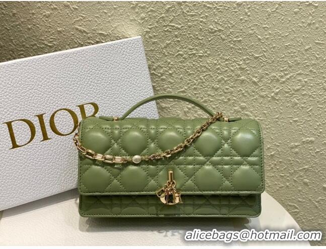 Reasonable Price Dior My Dior Mini Bag in Cannage Lambskin 0980 Green 2024