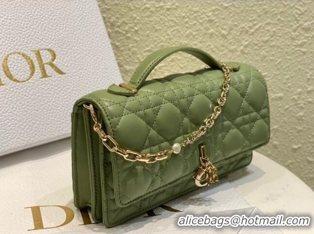 Reasonable Price Dior My Dior Mini Bag in Cannage Lambskin 0980 Green 2024