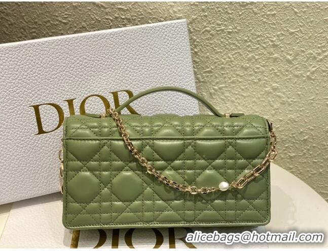 Reasonable Price Dior My Dior Mini Bag in Cannage Lambskin 0980 Green 2024