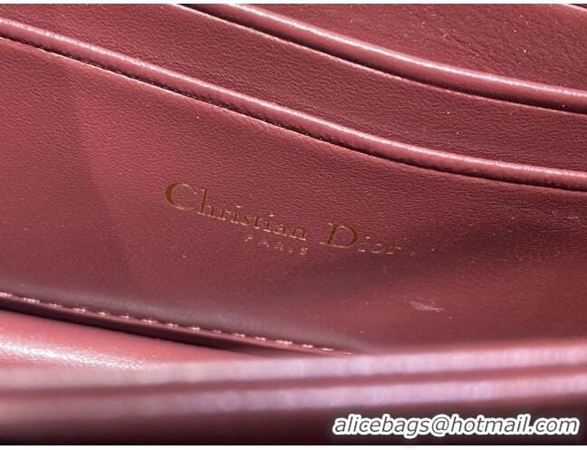 Top Quality Dior My Dior Mini Bag in Cannage Lambskin 0980 Burgundy 2024