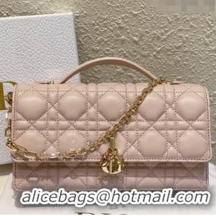 Luxurious Dior My Dior Mini Bag in Cannage Lambskin 0980 Powder Pink 2024