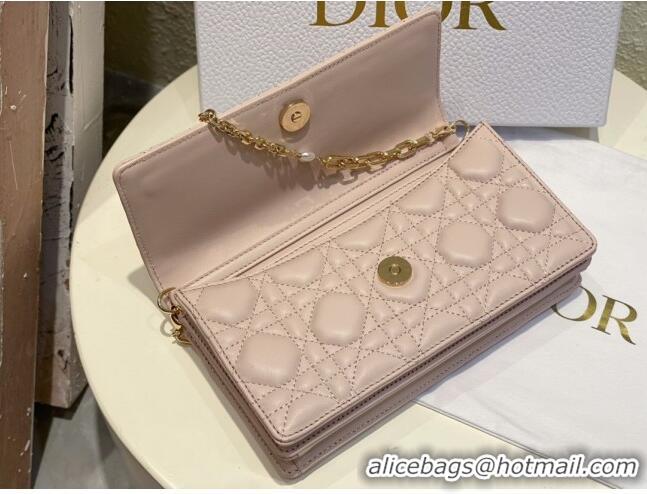 Luxurious Dior My Dior Mini Bag in Cannage Lambskin 0980 Powder Pink 2024