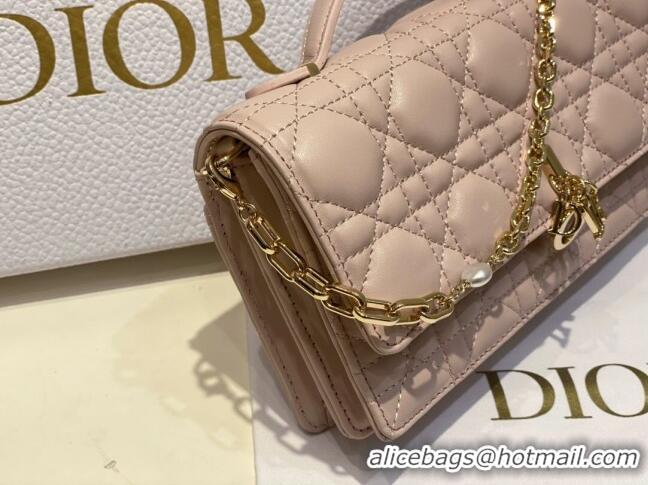 Luxurious Dior My Dior Mini Bag in Cannage Lambskin 0980 Powder Pink 2024