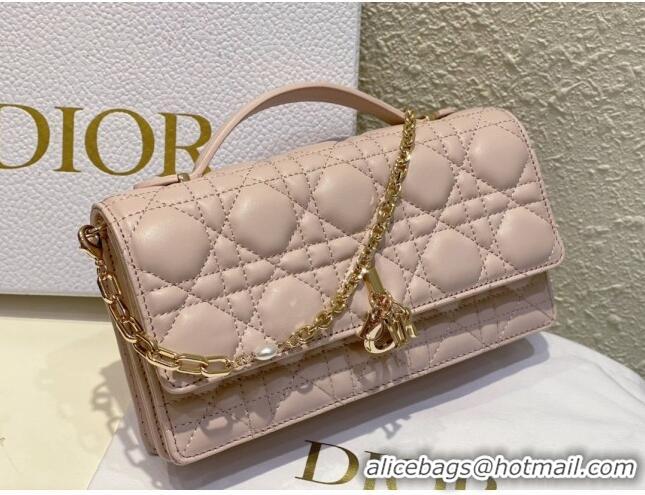 Luxurious Dior My Dior Mini Bag in Cannage Lambskin 0980 Powder Pink 2024