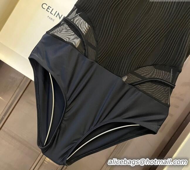 Reasonable Price Chanel Swimwear with Mesh 0509 Black 2024