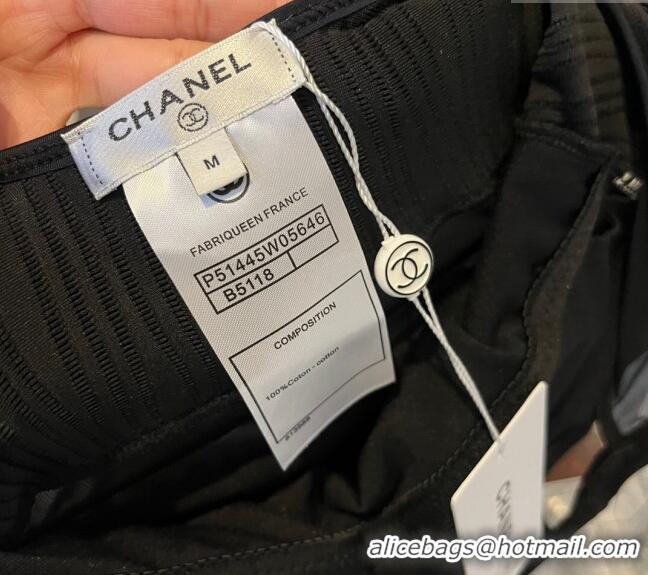 Reasonable Price Chanel Swimwear with Mesh 0509 Black 2024