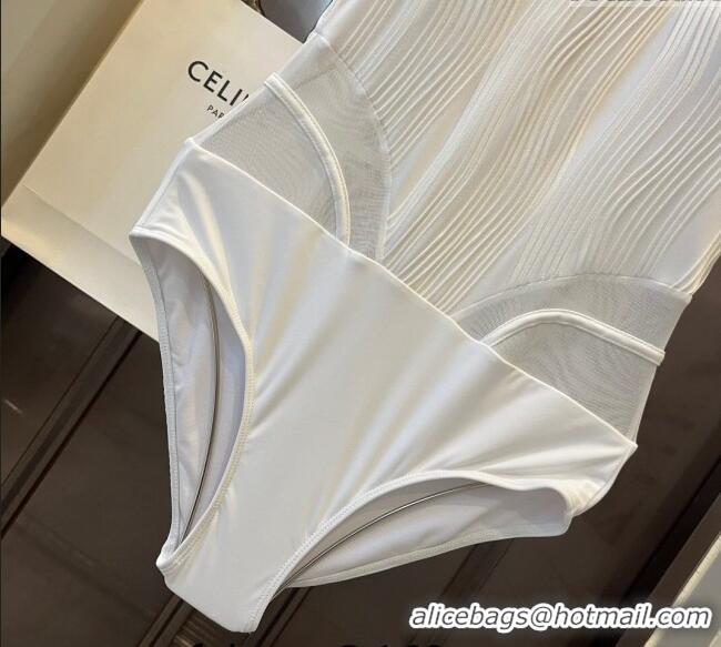 Reasonable Price Chanel Swimwear with Mesh 0509 White 2024