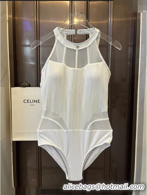 Reasonable Price Chanel Swimwear with Mesh 0509 White 2024