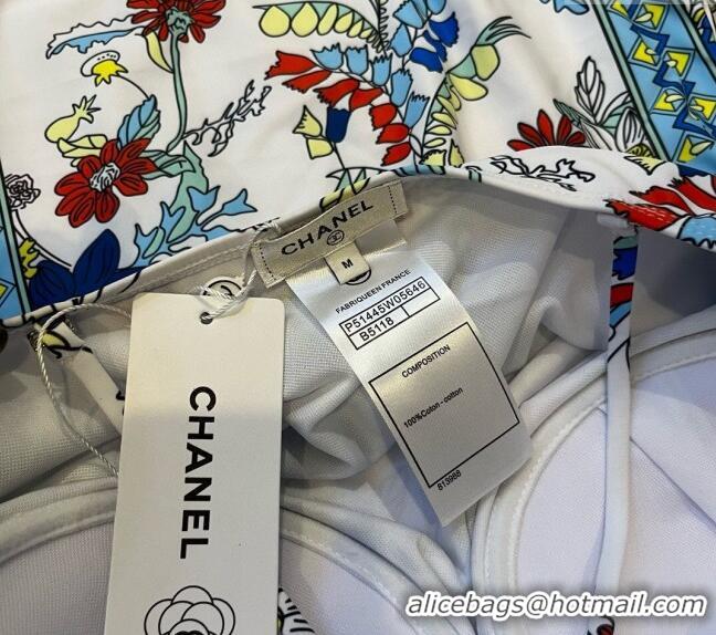 Buy Luxurious Chanel Swimwear 050902 White/Blue 2024