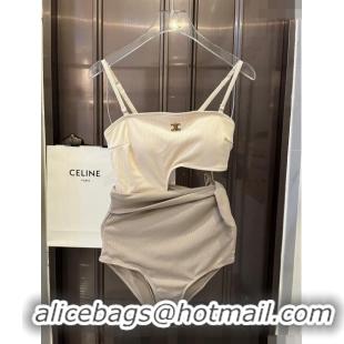 ​Buy Discount Celine Swimwear with 050901 Bow Beige/Grey 2024