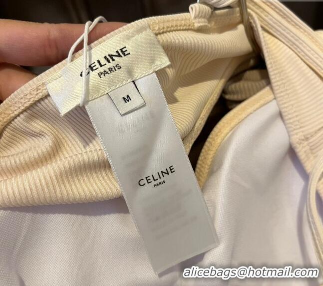 ​Buy Discount Celine Swimwear with 050901 Bow Beige/Grey 2024