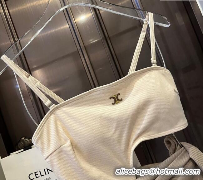 ​Buy Discount Celine Swimwear with 050901 Bow Beige/Grey 2024