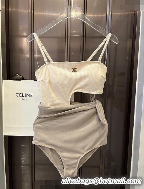 ​Buy Discount Celine Swimwear with 050901 Bow Beige/Grey 2024