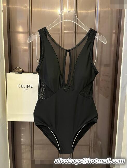 Top Grade Prada Swimwear with Mesh P0509 Black 2024