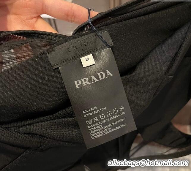 Top Grade Prada Swimwear with Mesh P0509 Black 2024