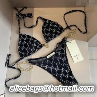 ​Cheapest Gucci Swimwear with GG and Chain G0509 Black 2024