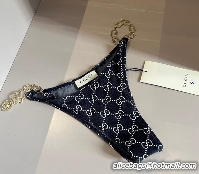 ​Cheapest Gucci Swimwear with GG and Chain G0509 Black 2024