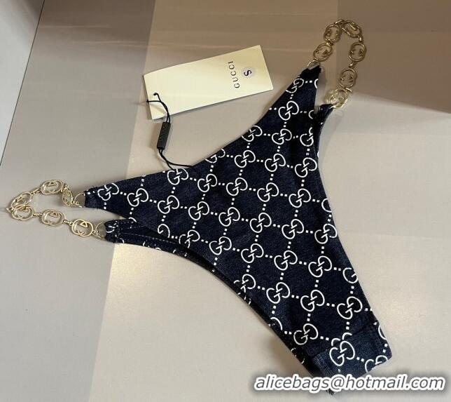 ​Cheapest Gucci Swimwear with GG and Chain G0509 Black 2024