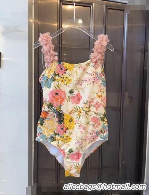 Top Quality Gucci Swimwear with Bloom Shoulder Strap 0509 Pink 2024