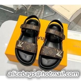 Unique Style Louis Vuitton LV Sunset Flat Comfort Sandals in Monogram Canvas Brown 426033