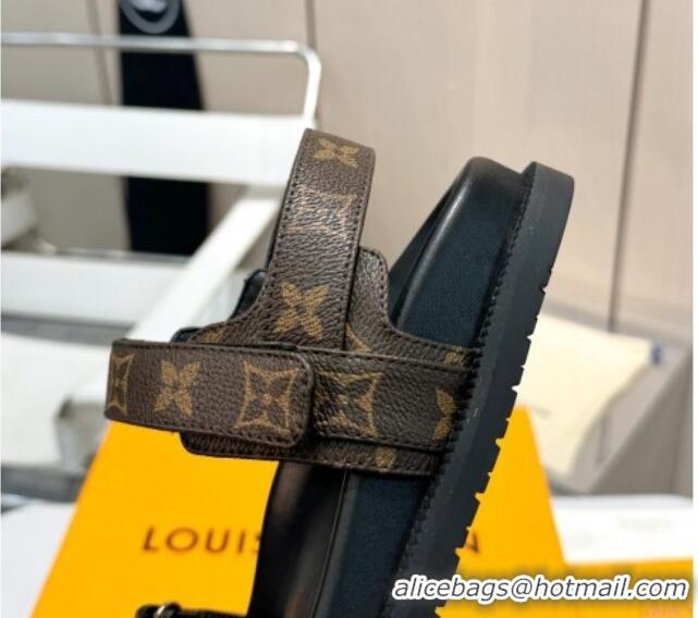 Unique Style Louis Vuitton LV Sunset Flat Comfort Sandals in Monogram Canvas Brown 426033